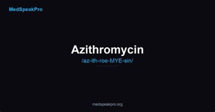 How to pronounce azithromycin