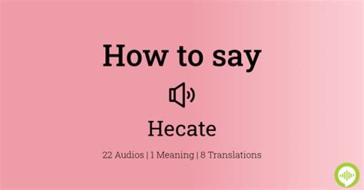 How to pronounce hecate