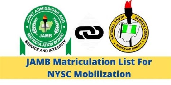 JAMB Matriculation List For NYSC Mobilization
