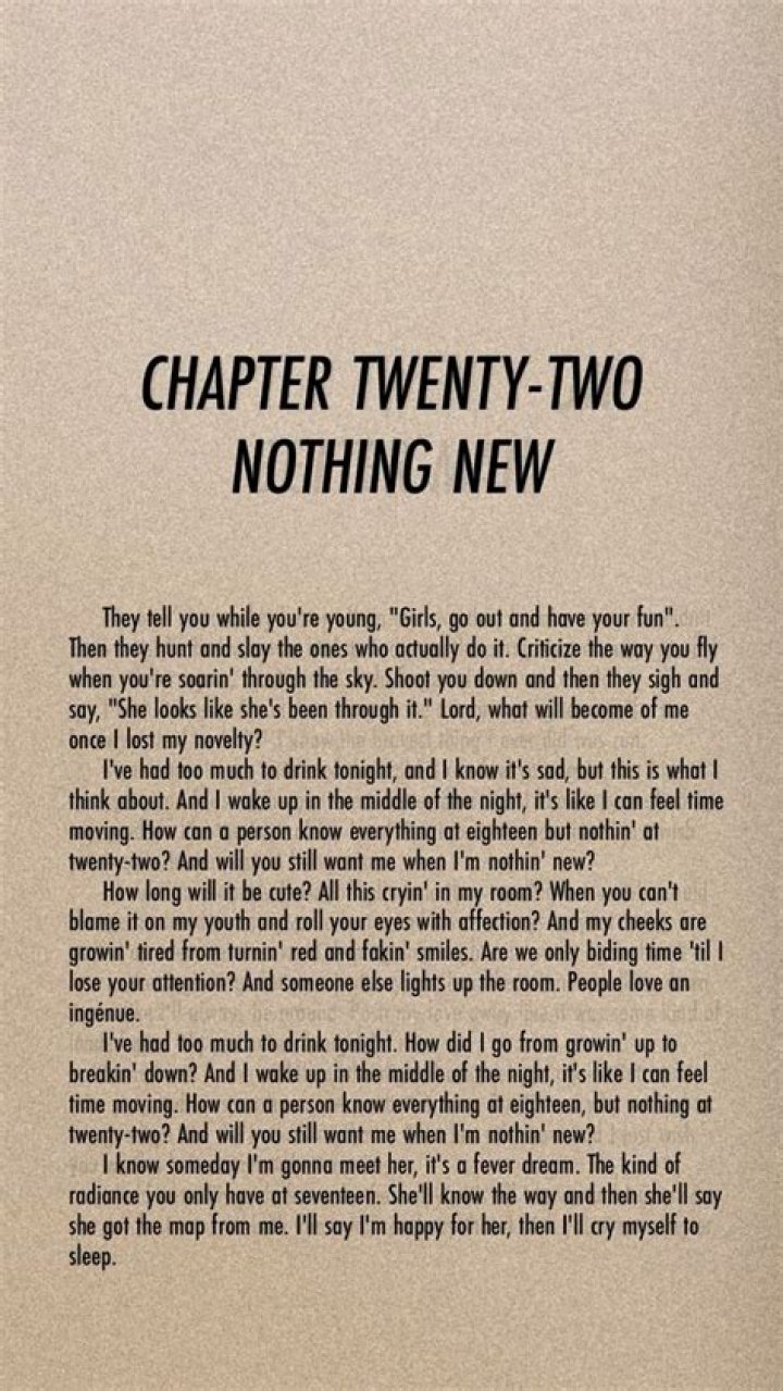 LYRICS: Taylor Swift – Nothing New