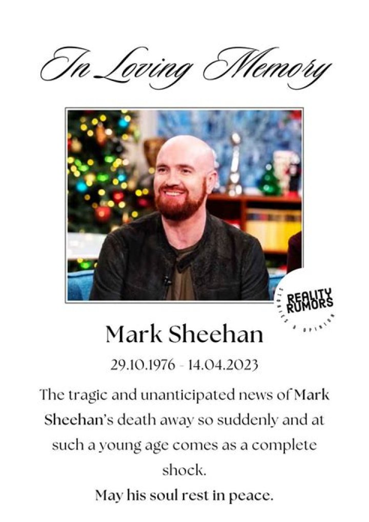 Mark Sheehan Cause Of Death, Age, Funeral