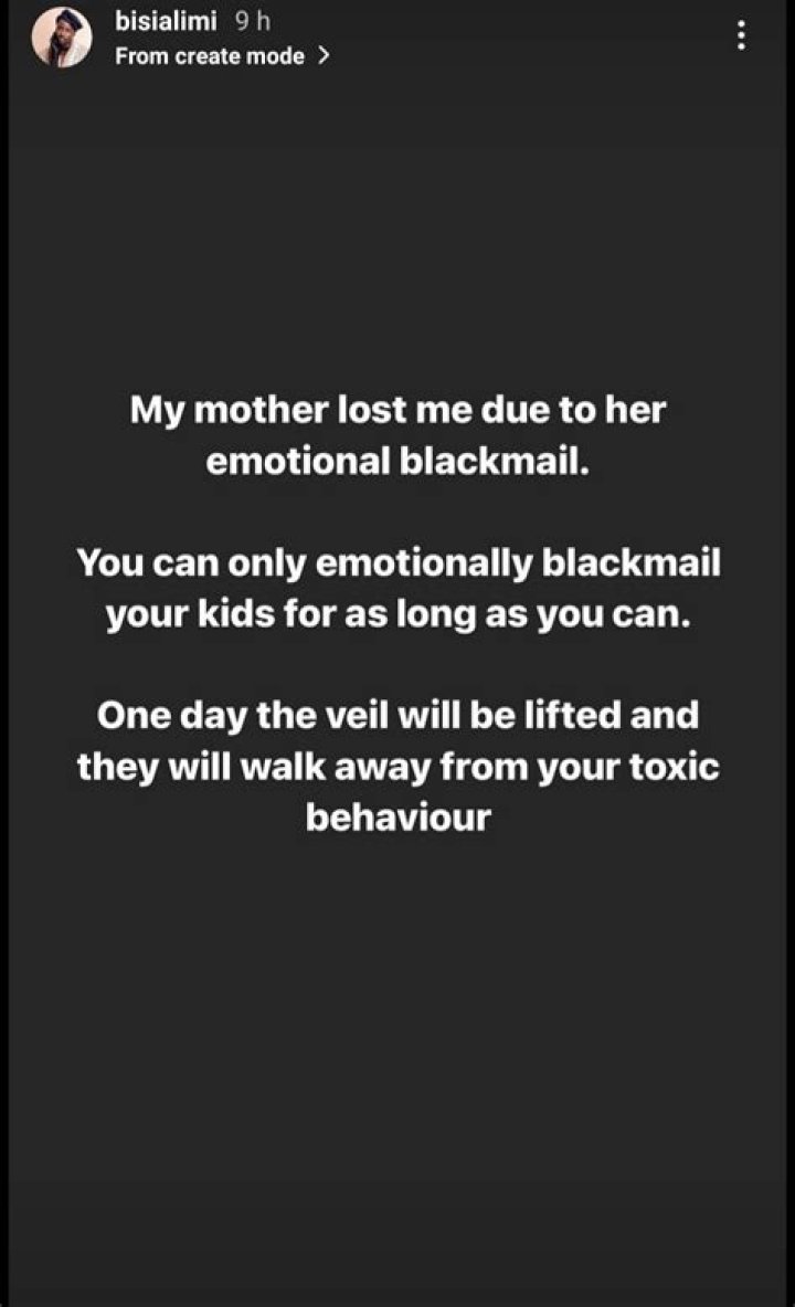 My Mother Lost Me Because Of Her Emotional Blackmail – Bisi Alimi Says As He Advice Parents