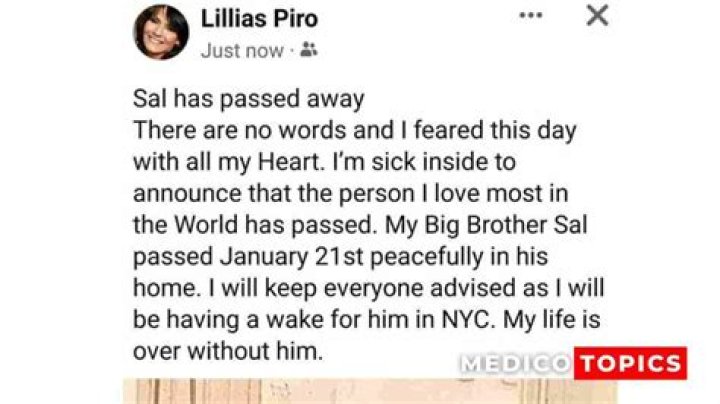 Sal Piro Age, Cause of Death, Bio, Family, Net worth, Wife